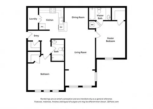 Floor plan Two Bedroom