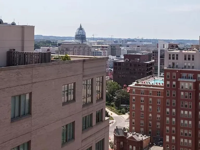 a daytime view from the roof deck (360 degree views of DC can be seen from other areas of the roof)