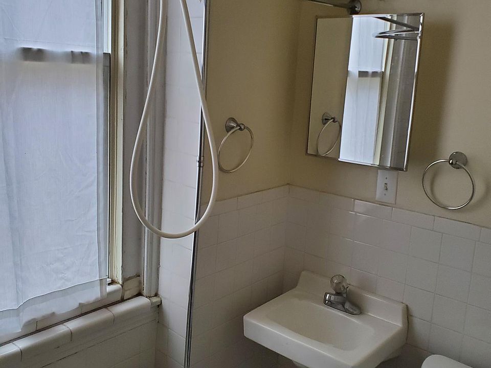 Bathroom view shower on claw foot tub