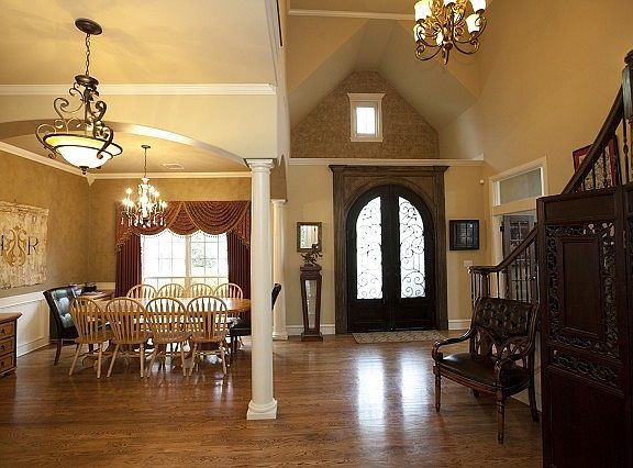 Hardwood floors and open floor plan