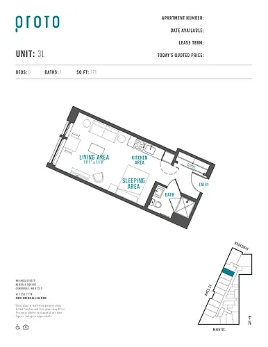 Floor plan Studio-3L
