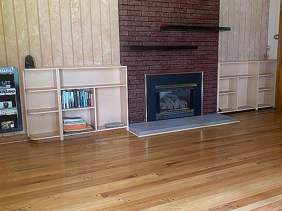 Gas fireplace in living room