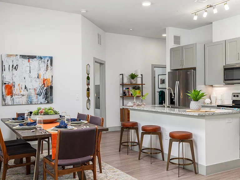 High-End Kitchen with Granite Counters and Stainless Steel Appliances