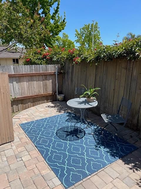 Private outdoor patio area