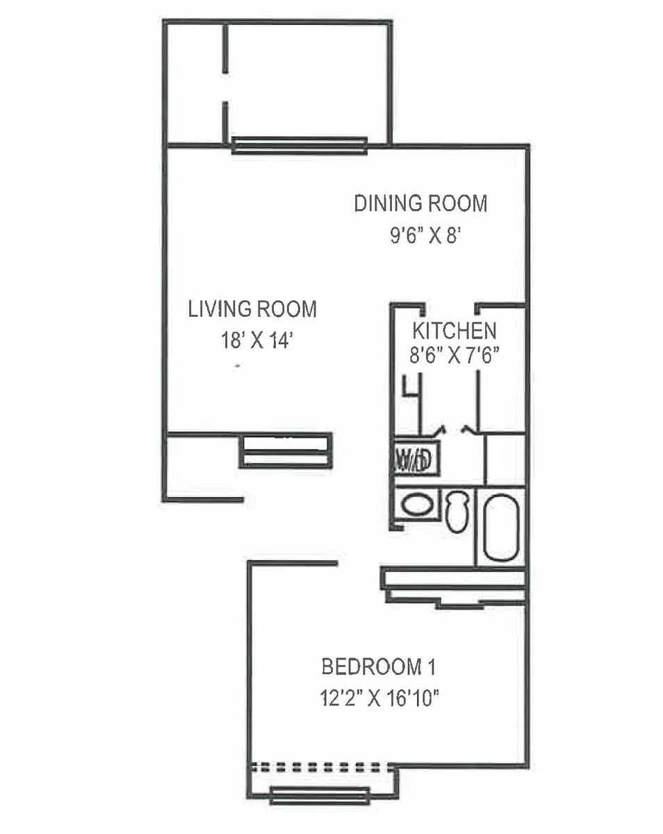 Floor plan HC 1x1