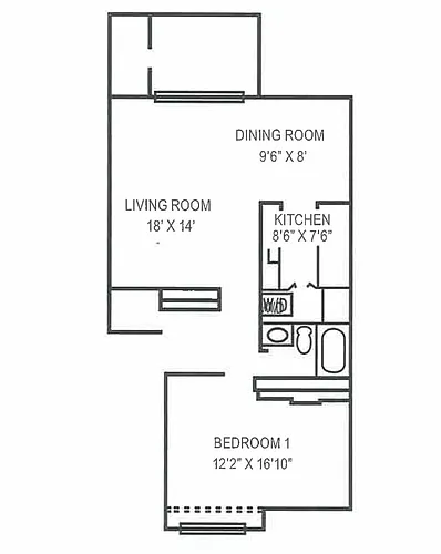 Floor plan HC 1x1