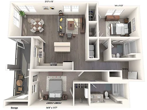 Floor plan B6-1358