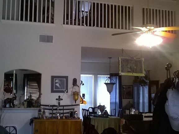 Large living area with upstairs loft