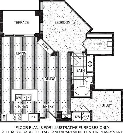 IA floor plan The Crescent at Fells Point