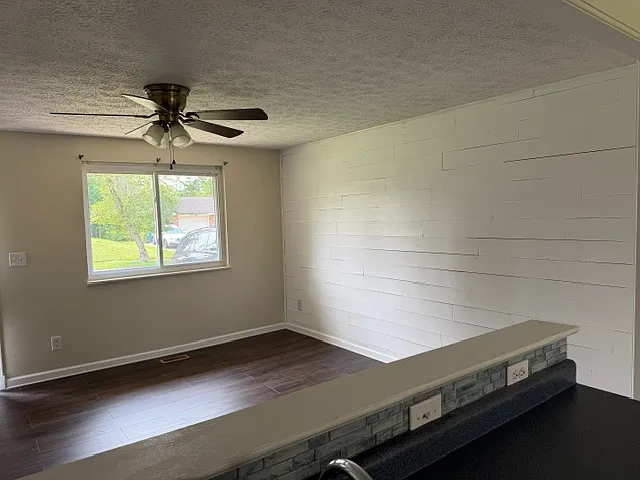 From kitchen looking into living room