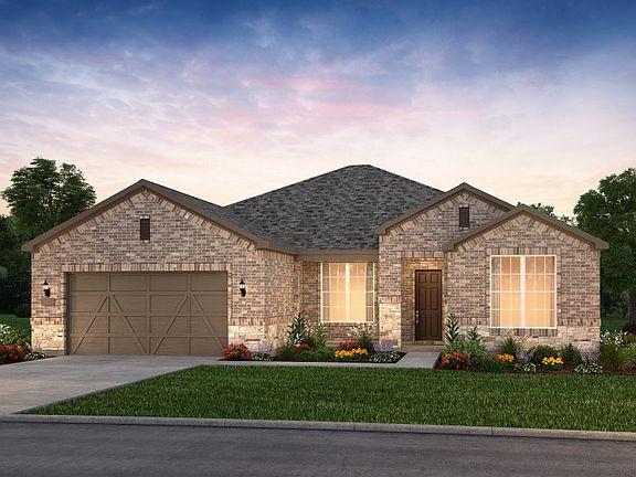 The Stellar, a one-story home with 2-car garage, shown with Home Exterior LS203
