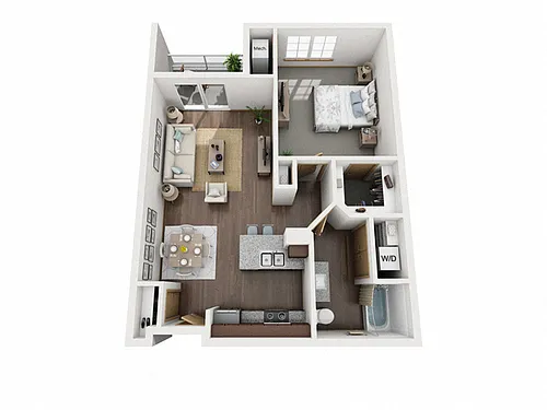 Floor plan 1X1 Y