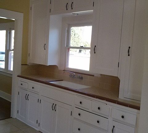 Refinished Craftsman Style Kitchen Cabinets