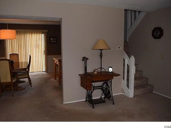 View from living room to dining room