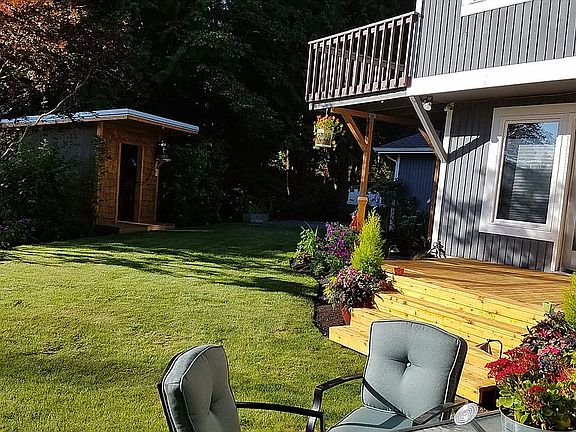 Looking back at wood shed