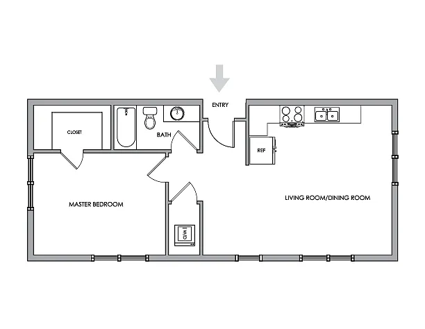 Floor plan 1X1