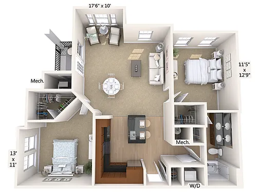 Floor plan B1-6-1042sq