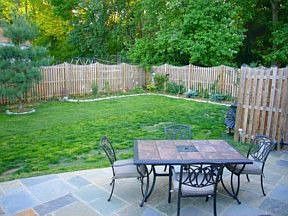 Fenced Yard and Blue Stone Patio