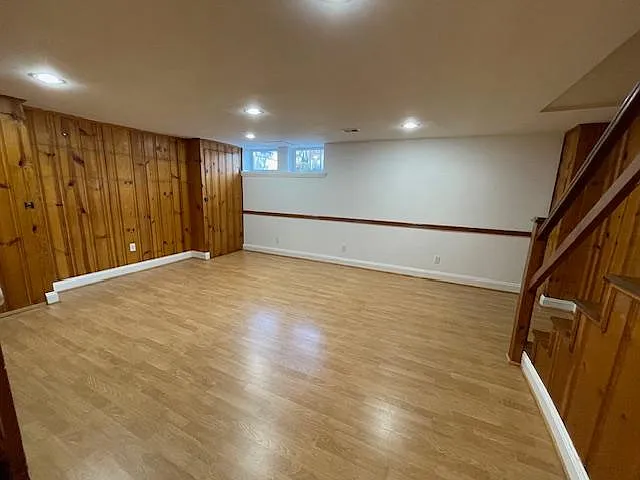 Basement front room view.