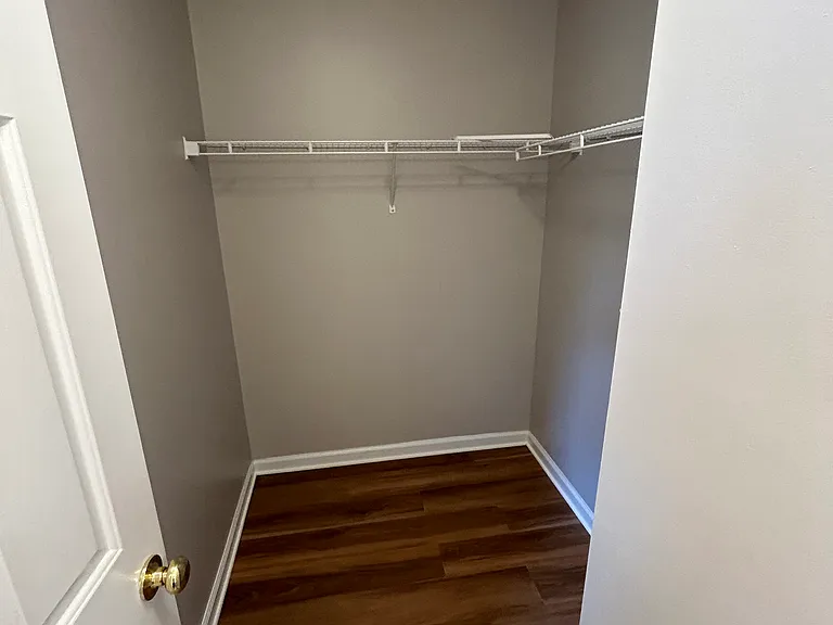 Primary bedroom walk in closet