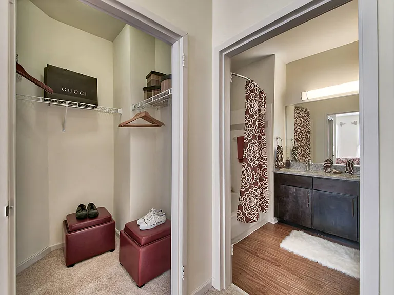 Spacious bedrooms with large walk-in closets
