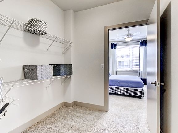 Classic model home spacious closet.