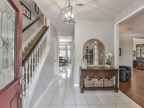 Entrance and Stairway, showing the beautiful tile floors