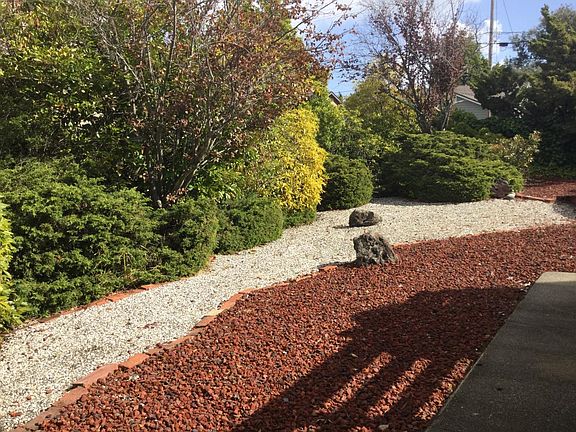 Back Yard, nicely landscaped with mature trees