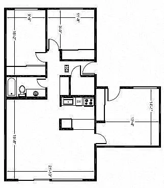 Floor plan 3 X 1