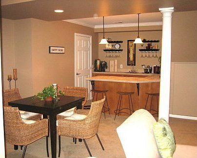 Finished Wet Bar in Basement