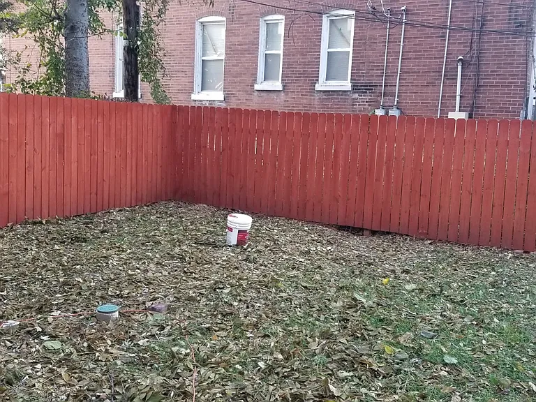 Large fenced in back yard