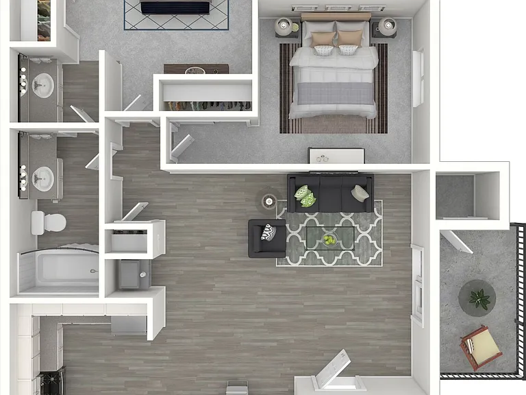 2 BD / 1.25 BA 795 SF