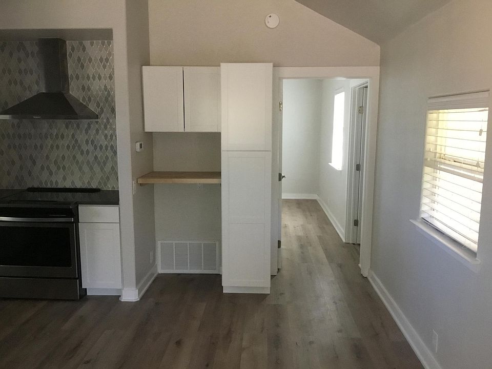 view from living area to bedroom