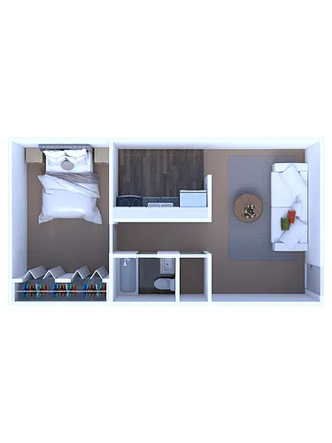 Floor plan Sterigere Street 1 Bedroom/1 Bathroom
