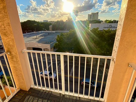 Balcony right off of the kitchen.