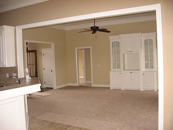 Looking from kitchen into living room