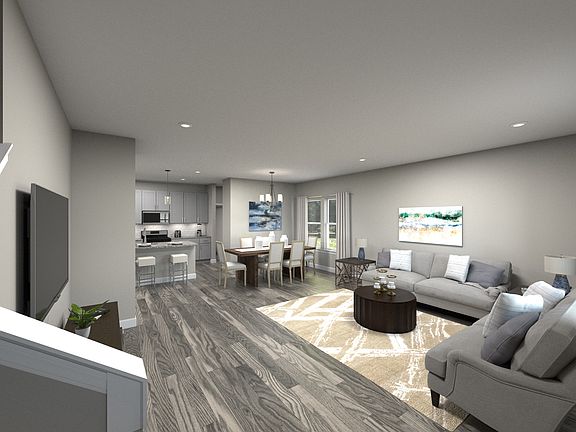 The Oleanders open-concept floorplan allows for easy entertaining.