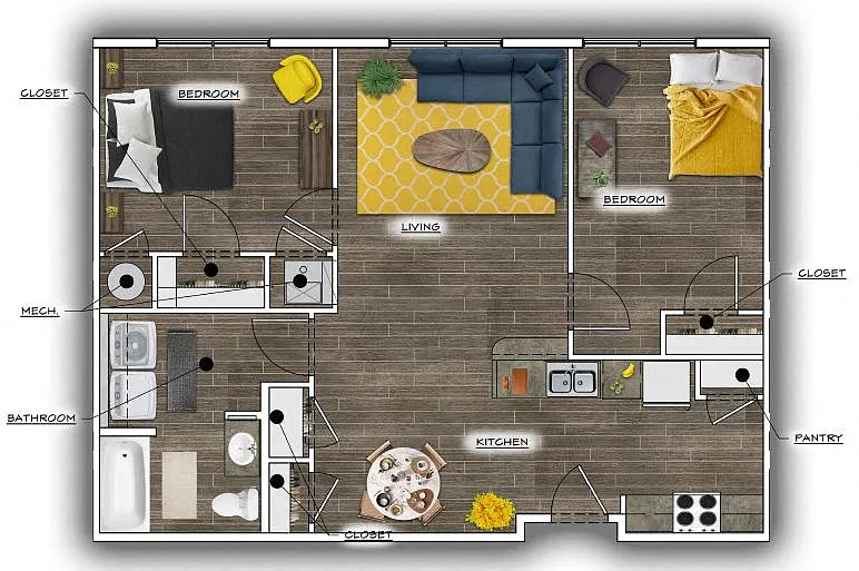 Floor plan Two Bedroom