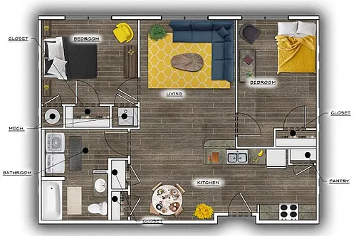 Floor plan Two Bedroom