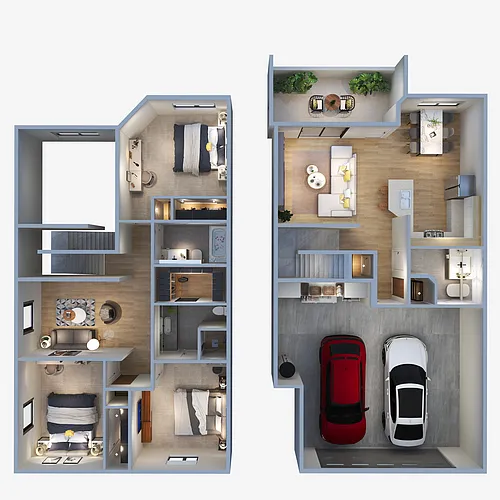 Floor plan 3x2.5 Loft Partial