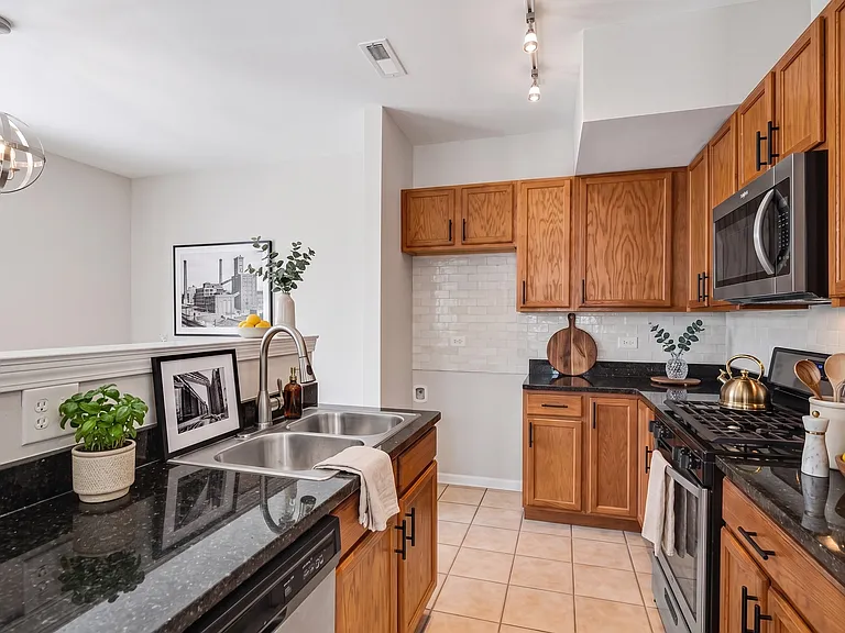 Full Kitchen | Granite Counters, Gas Range, Stainless Steel Appliances, Dishwasher, and Breakfast balcony deck