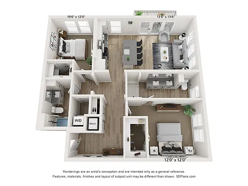 Floor plan B3E