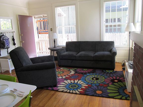 Another view of the Living Room. Plenty of space for seating and dining.
This space can also be set up as a second bedroom using a privacy curtain.