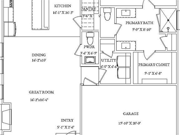 Granbury Floor Plan - 1st Floor