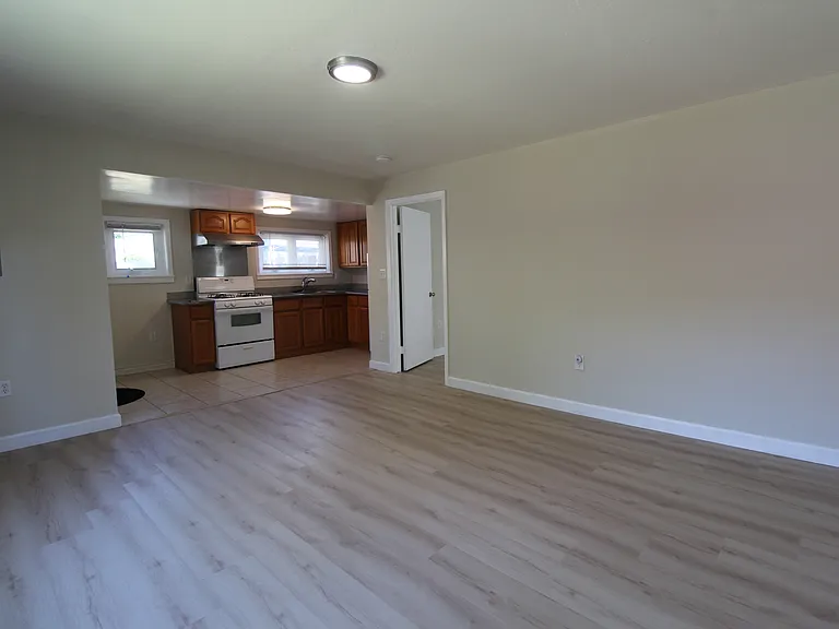 Living room into kitchen