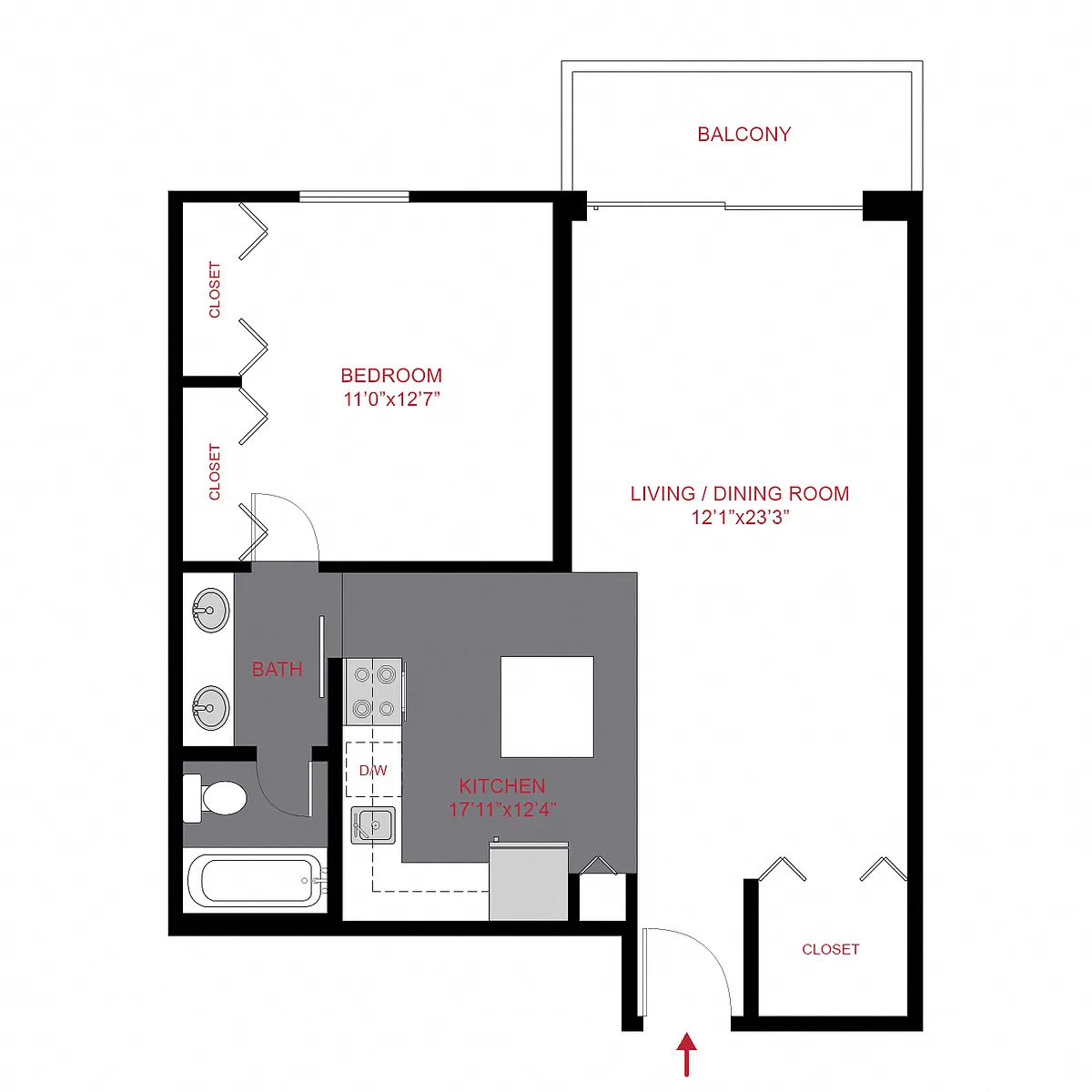 Floor plan Plan A - One Bedroom
