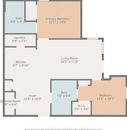 Two Bedroom Dimensions Two Bedroom Dimensions