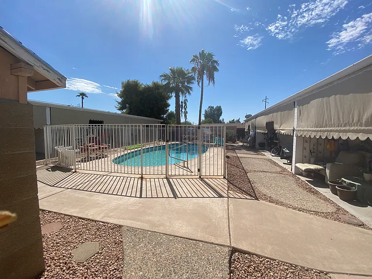 Inviting pool, fully fenced