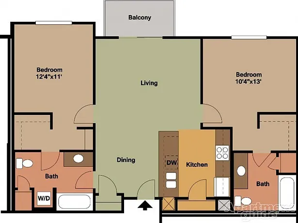 2 Bedroom Floor Plan 2 Bedroom Floor Plan