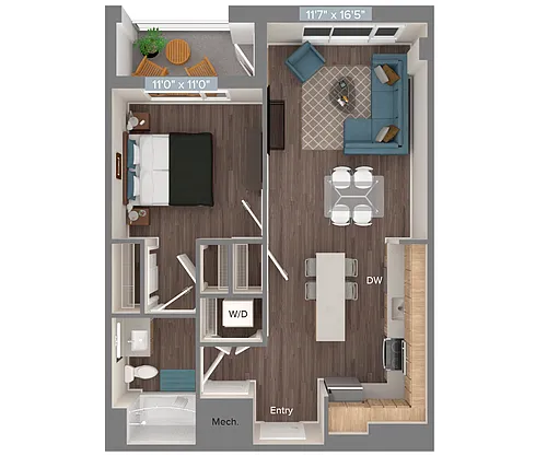 Floor plan A2-702S-2-807